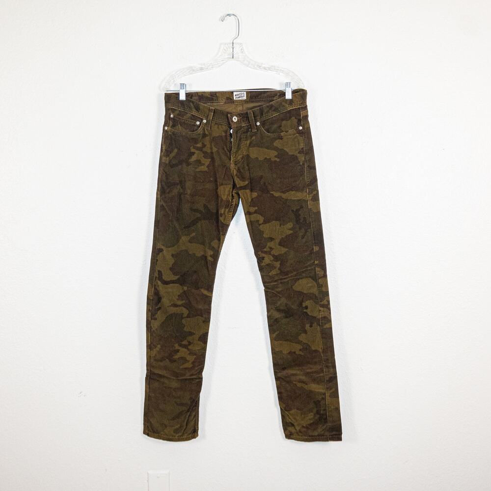 Naked & Famous Denim Green Camouflage Slim Jeans